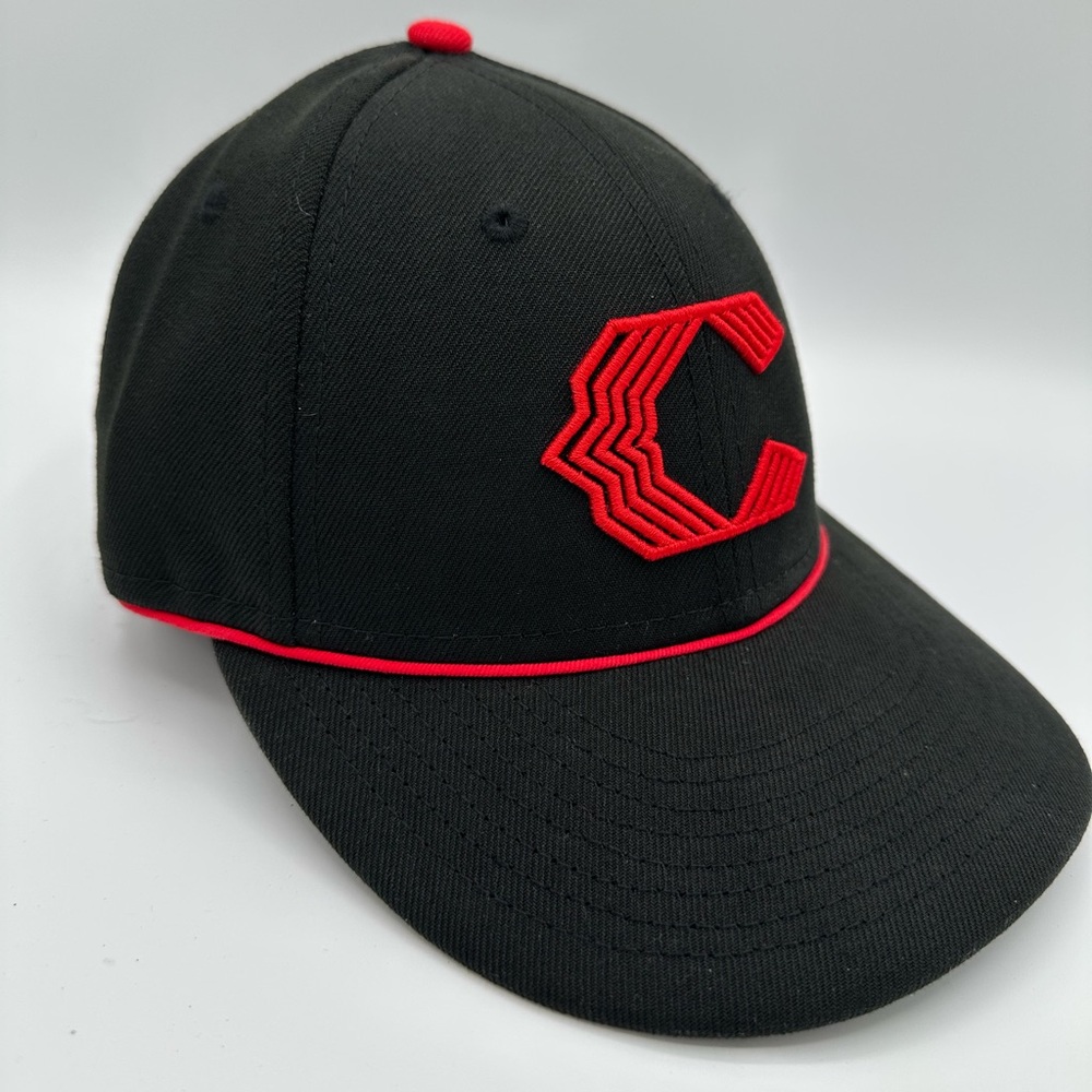 Cincinnati Reds Fitted *LOW PROFILE* Hat 6 7/8 New Era City Connect - Picture 2 of 12